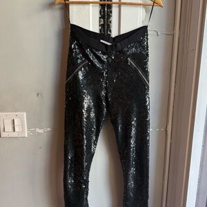 Les Chiffoniers Black Sequin Pants